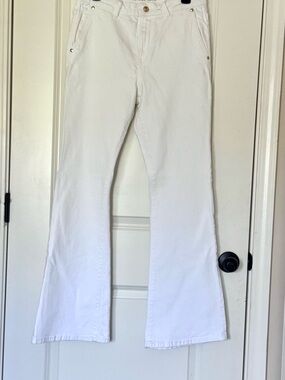 Michael Kors White Flare Jeans - Clean Wide Leg